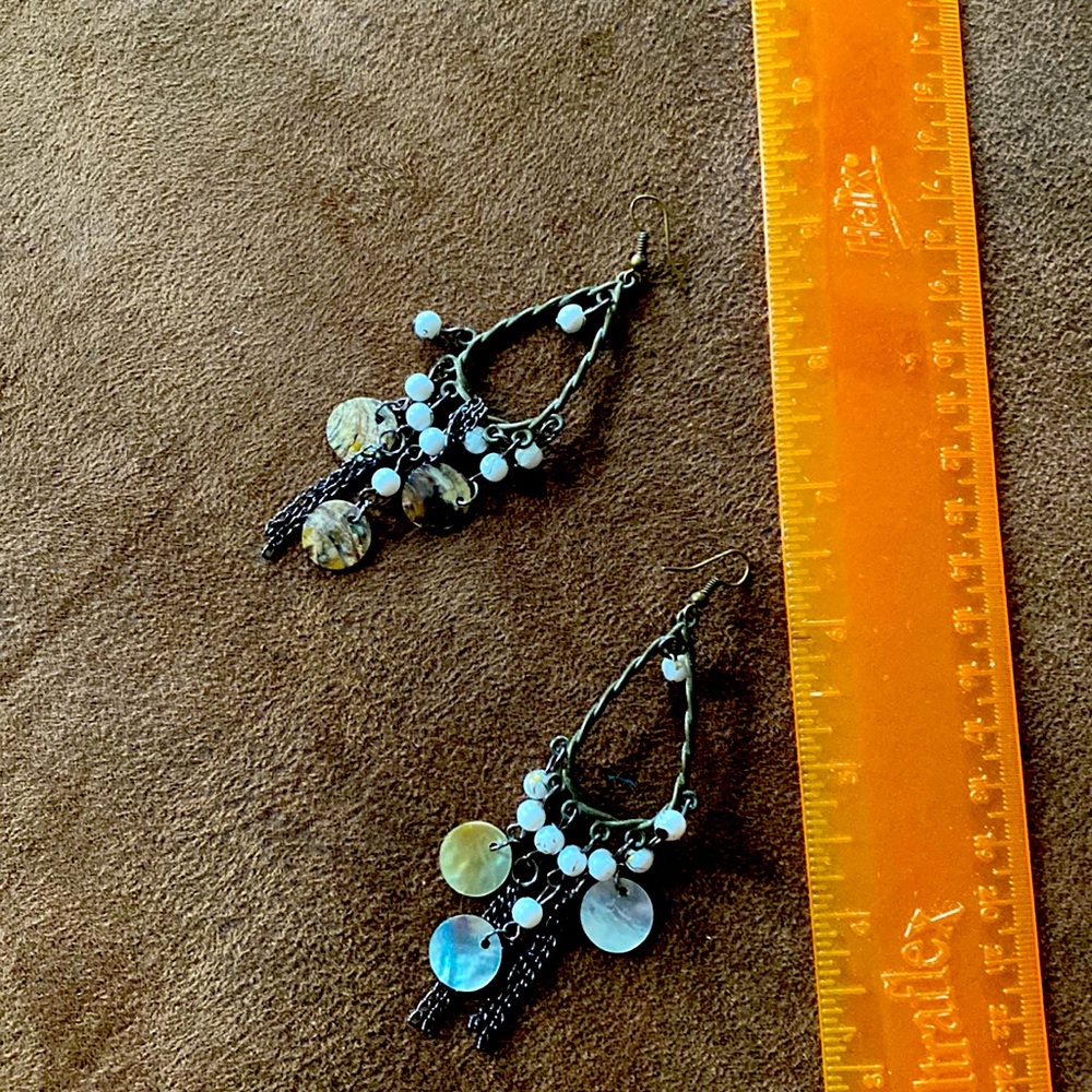 Brown dangle earrings
